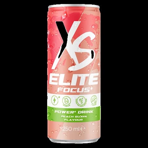 Bebida Focus Power Drink con sabor a melocotón y guayaba XS™
