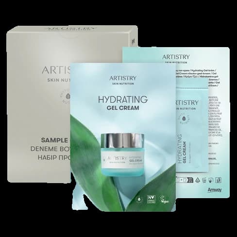 Caja con Tarjetas de Muestra del Gel Crema Hidratante Artistry Skin Nutrition™